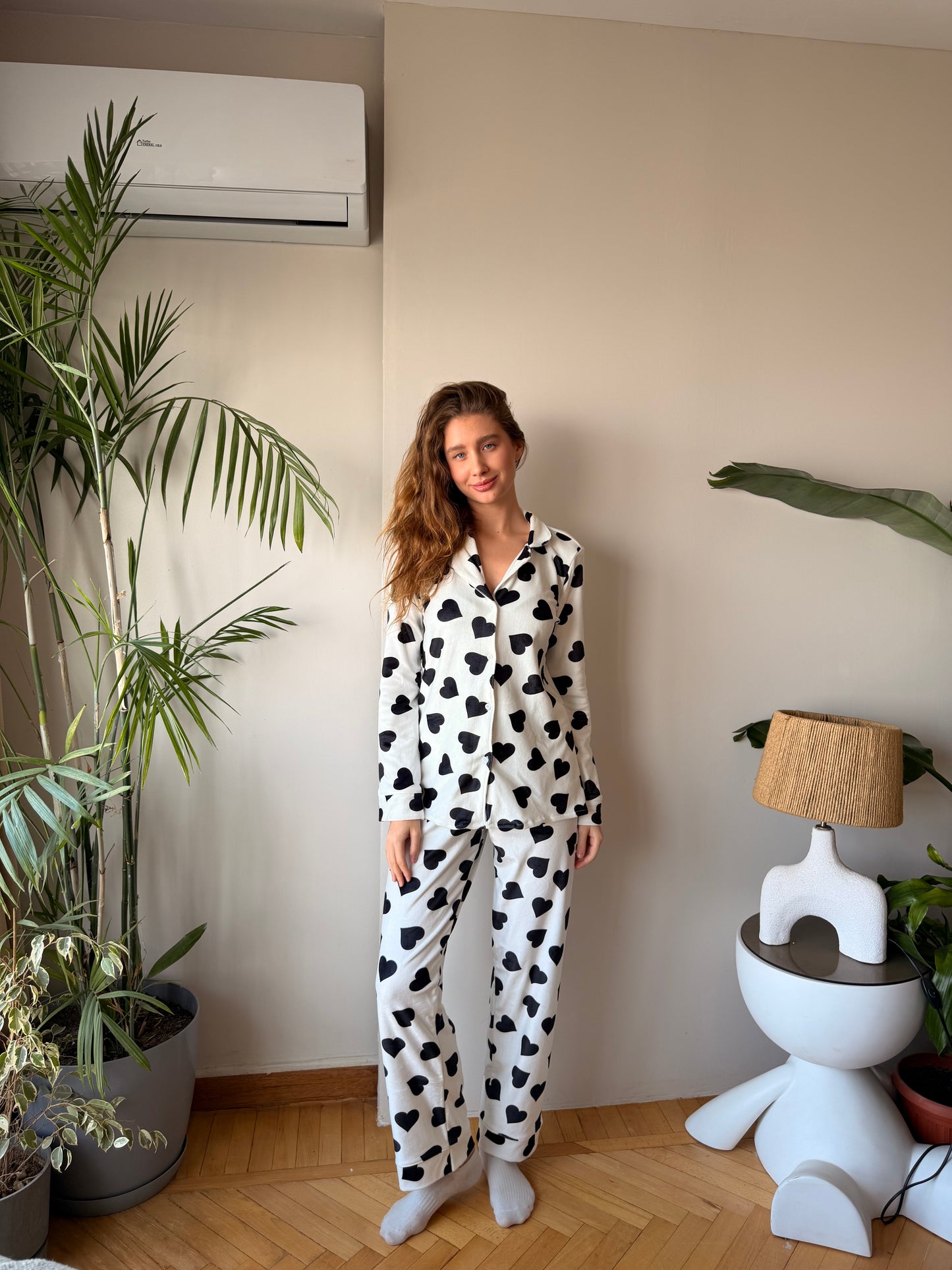 Hearts Black PJ
