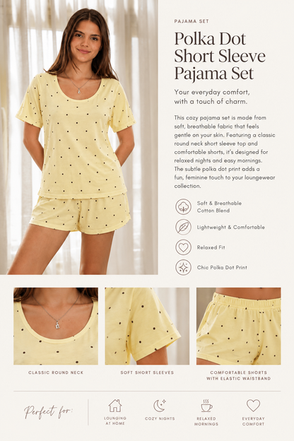 Polka dots yellow (short)