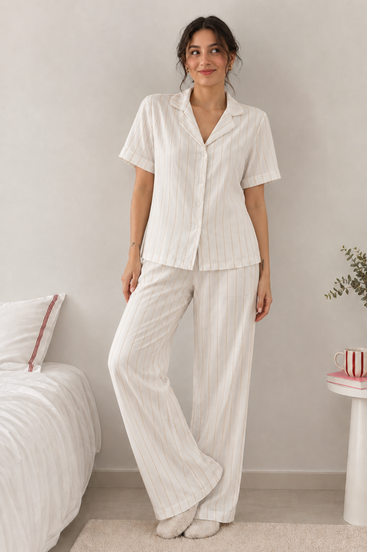striped cotton pajamas
