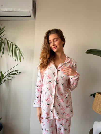 Cozy Bows Blushing