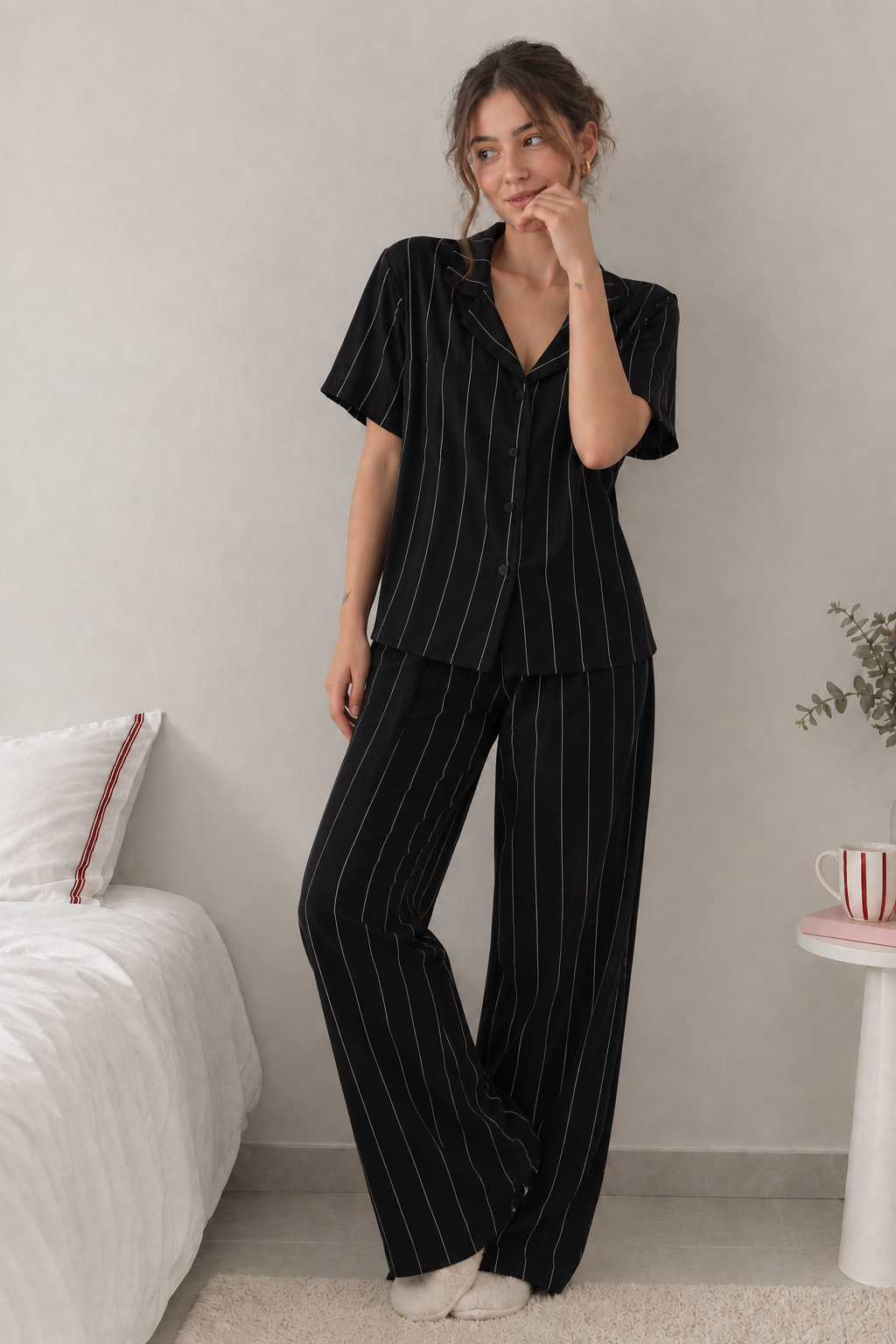 striped cotton pajamas
