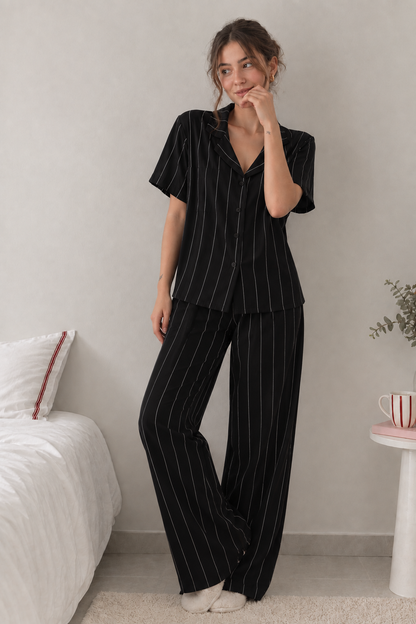 striped cotton pajamas
